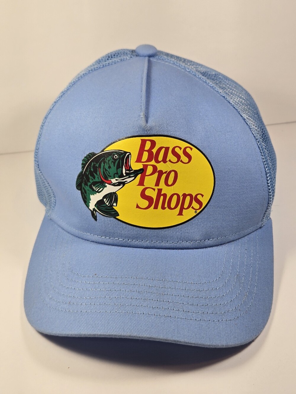 Bass Pro Shops Baby Blue Mesh Trucker Hat Cap Unisex Adjustable OSFM